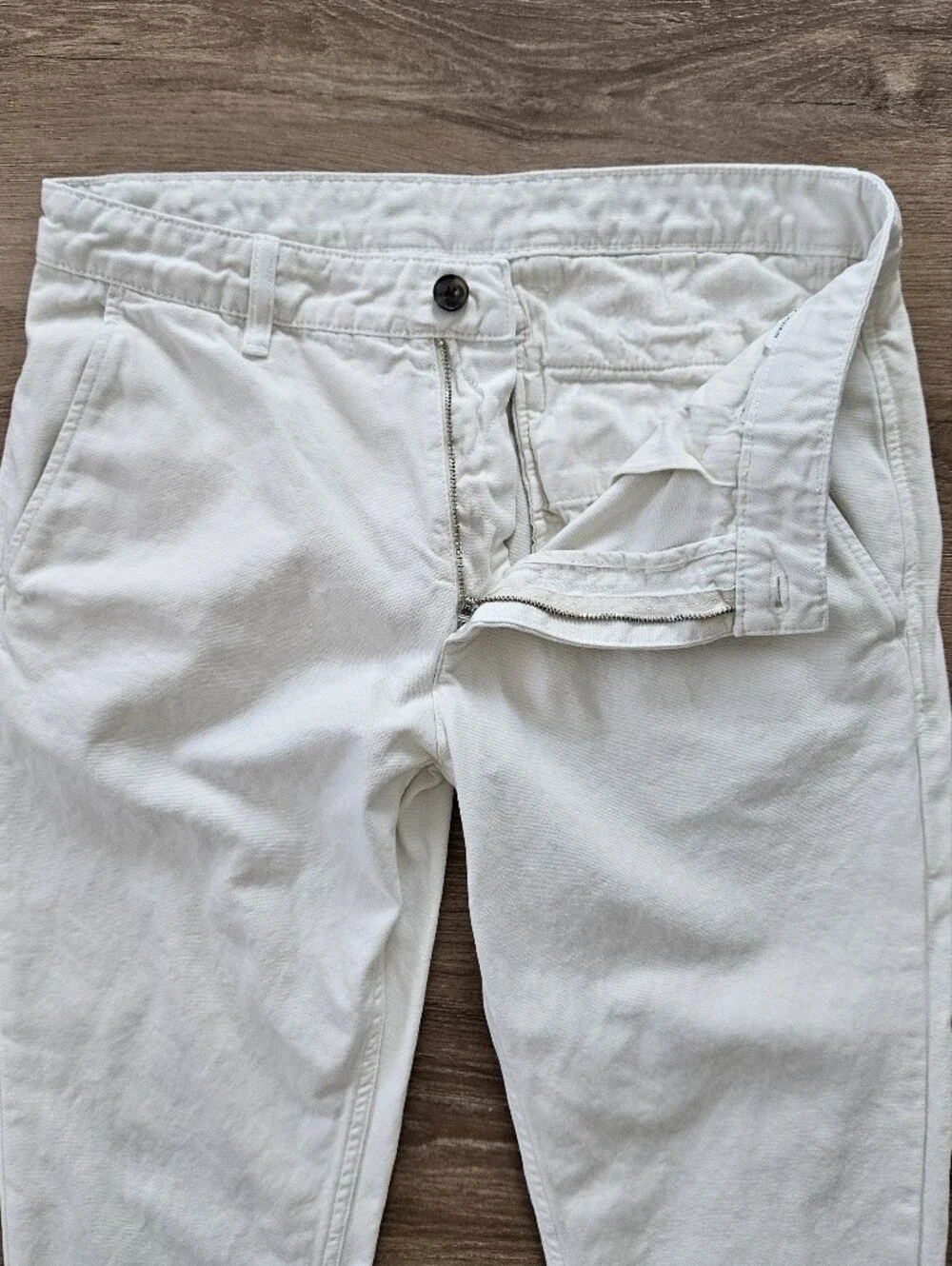 Zara Off-White Slim Chino Jeans Size 31